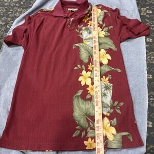 Old School Tommy Bahama Challenge 2005 Maroon Floral Shirt Pullover Large